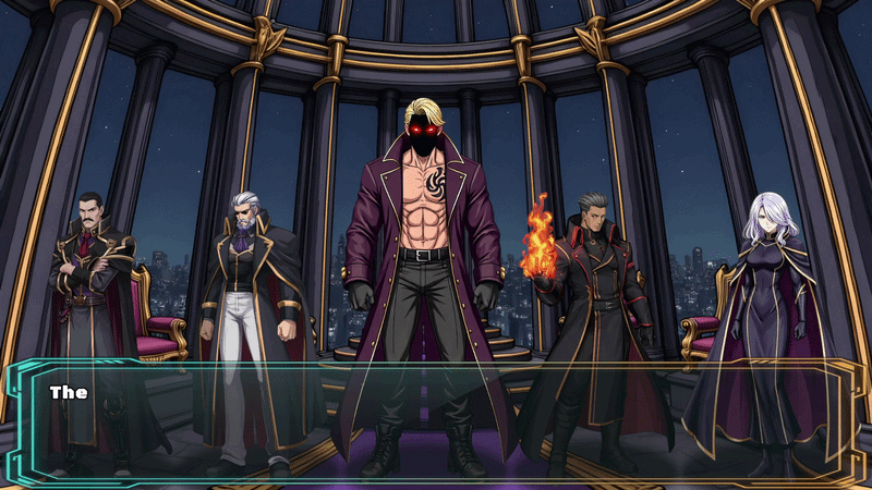 The Five Emperors of Veridium: Final Pulse in a throne room, dialogue describing their hunt for the Iridians