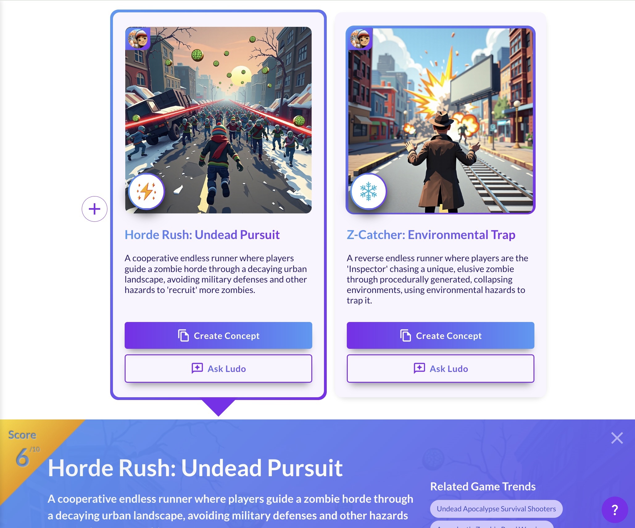 Seed Your Next Hit Game with Ludo.ai’s Game Ideator - Generate fresh, unique game ideas in seconds by providing keywords, themes, genres, or existing game titles.
