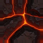 A lava tile with its edge pixels repeated outward