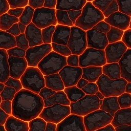 The lava texture cut into a 4×4 grid of tiles