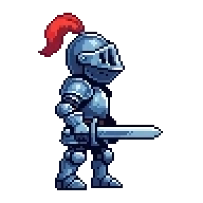 The knight three times bigger