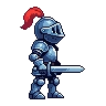 The knight with a white outline