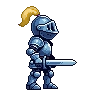 The knight with a gold plume