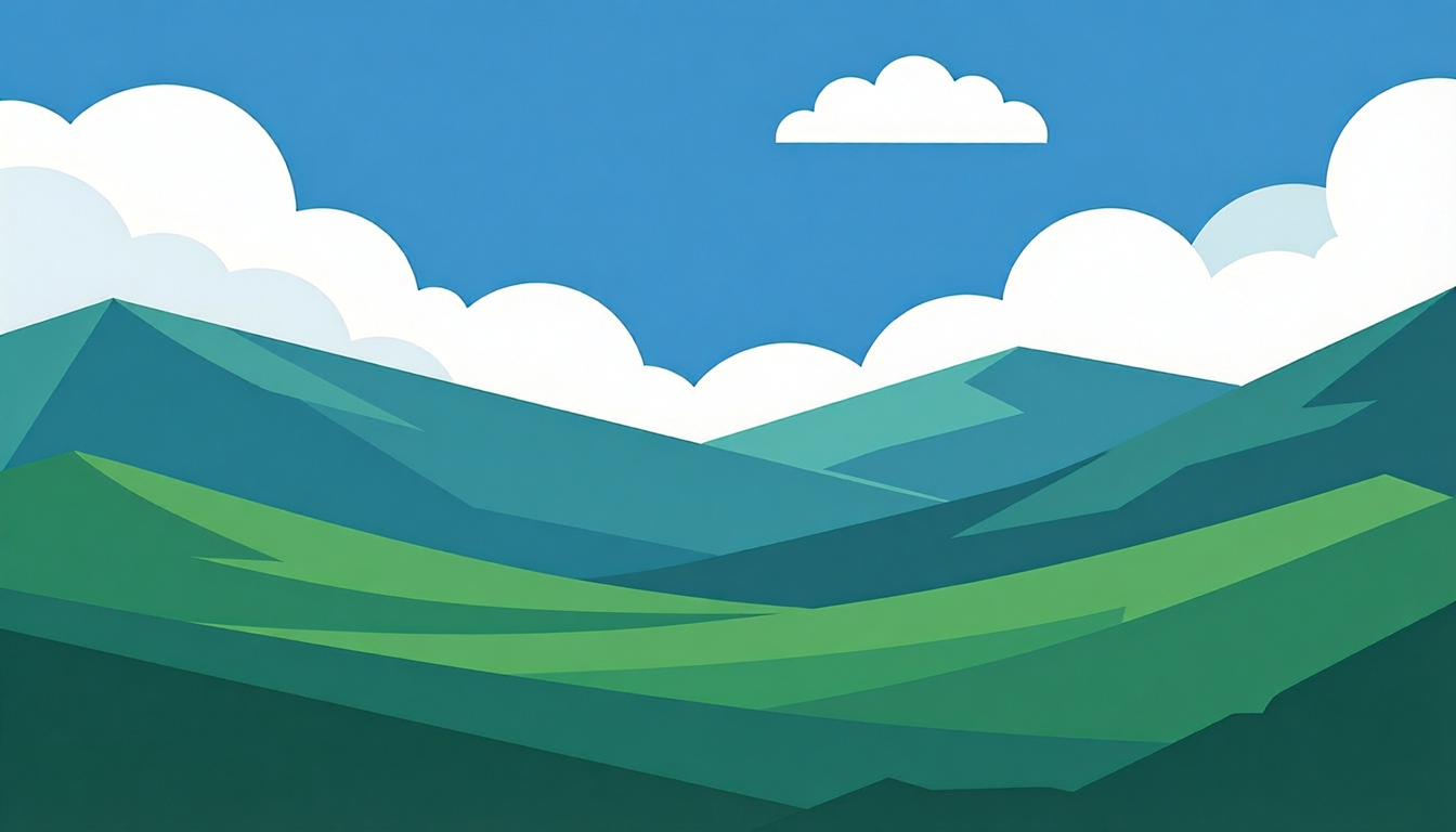 rolling hills, clean vector