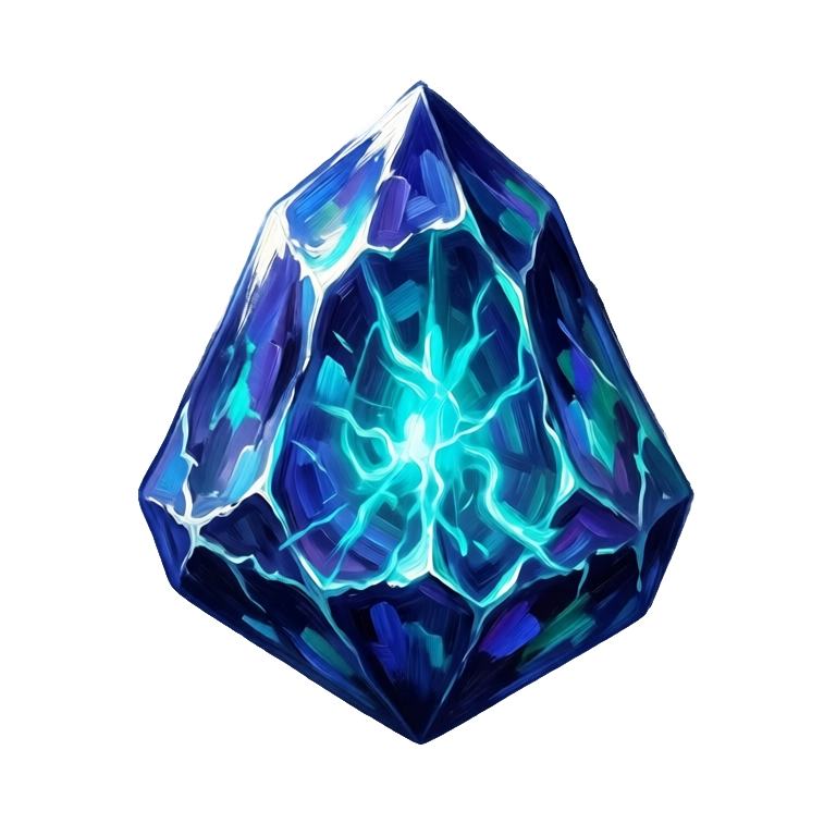 glowing magic gem