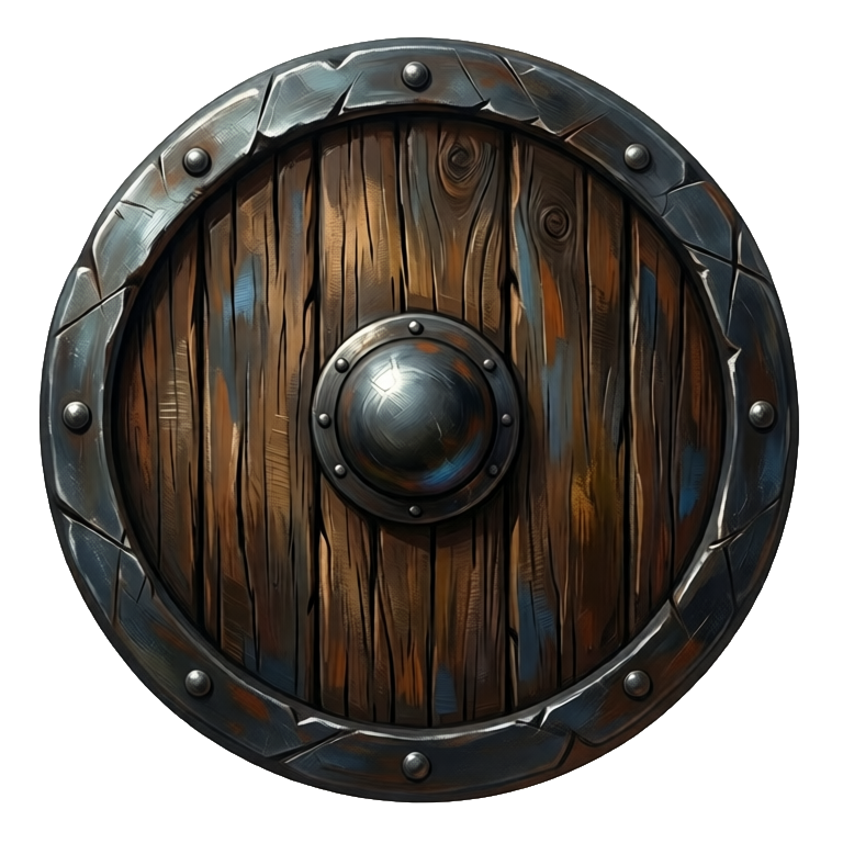 wooden round shield