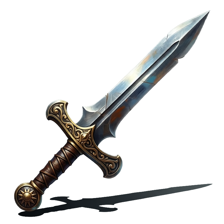 ornate steel longsword