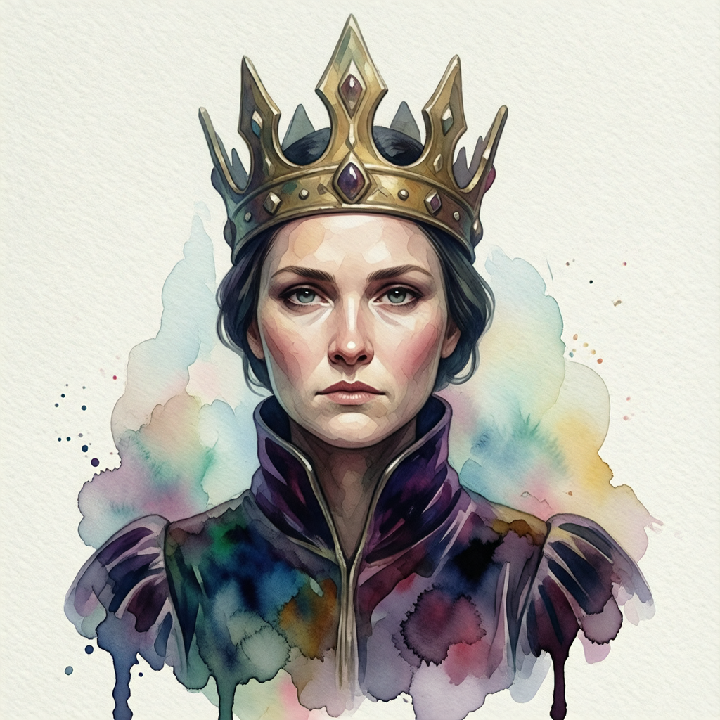 regal queen with crown
