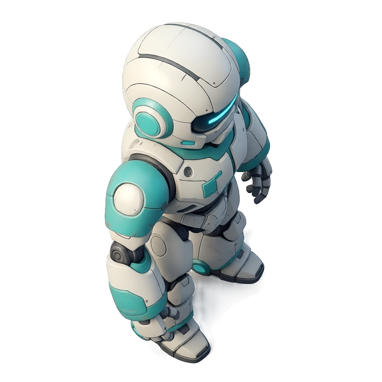 Character high-angle right view