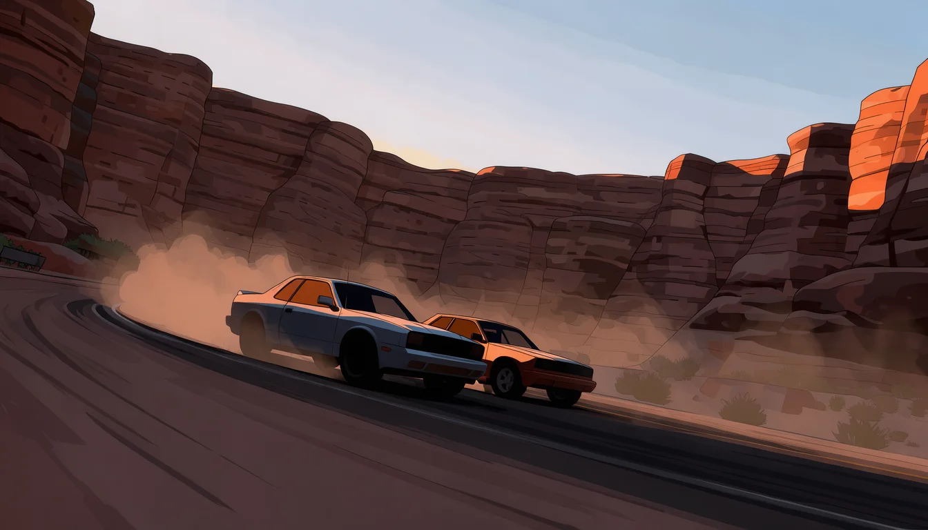 Racing game splash screen