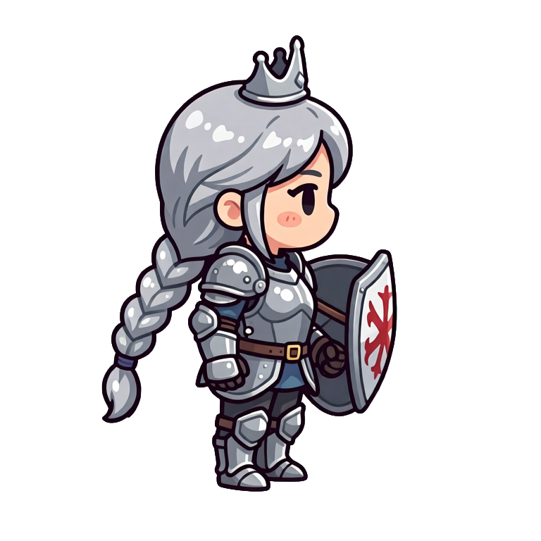 The same knight princess in chibi style